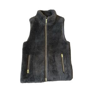 J.Crew Women's Black Faux Fur Vest